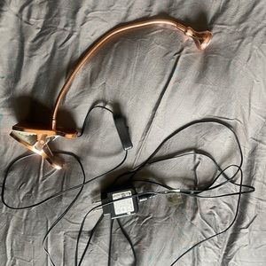 Clip on rose gold reading light